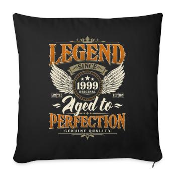 Légende depuis 1999 Vintage Vintage Anniversaire - Housse de coussin décorative 45 x 45 cm - noir - Devant