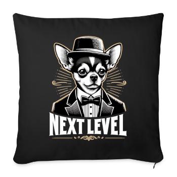 Chihuahua Next Level Suit Tuxedo Dog Gift - Sofa pillowcase 17,3'' x 17,3'' (45 x 45 cm) - black - Front