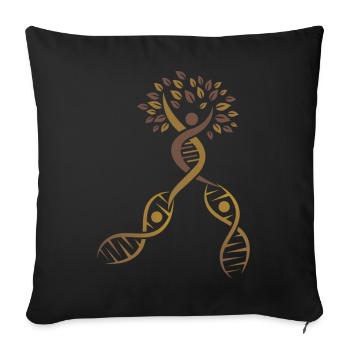 The DNA Tree: Nature's Genealogy - Sofa pillowcase 17,3'' x 17,3'' (45 x 45 cm) - black - Front