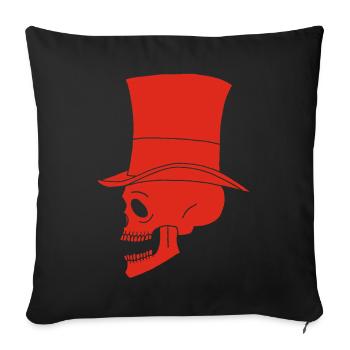 Vintage Red Skull - Sofa pillowcase 17,3'' x 17,3'' (45 x 45 cm) - black - Front