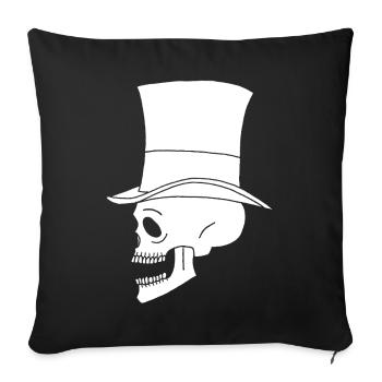 Vintage White Skull - Sofa pillowcase 17,3'' x 17,3'' (45 x 45 cm) - black - Front
