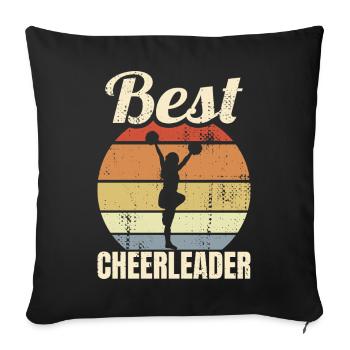 Meilleure pom-pom girl - Housse de coussin décorative 45 x 45 cm - noir - Devant