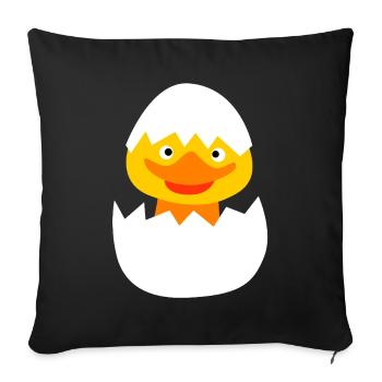 Chick Cute Easter Cute Kids Egg Easter Egg Yellow - Sofa pillowcase 17,3'' x 17,3'' (45 x 45 cm) - black - Front