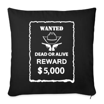 Recherché - Housse de coussin décorative 45 x 45 cm - noir - Devant