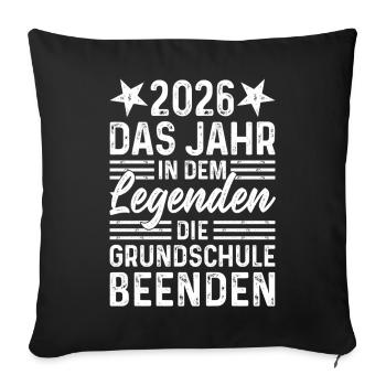2026 Year Legends End Primary School - Sofa pillowcase 17,3'' x 17,3'' (45 x 45 cm) - black - Front