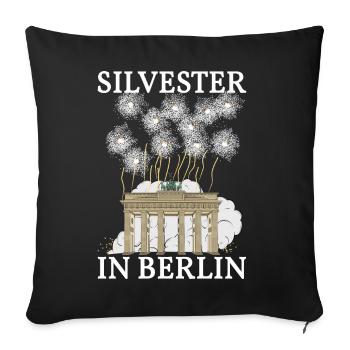 Le réveillon du Nouvel An à Berlin - Housse de coussin décorative 45 x 45 cm - noir - Devant