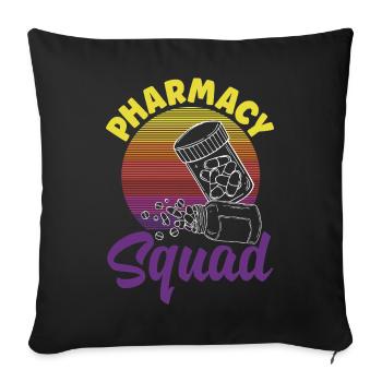 Apotheker Pharmazeutisch-technischer - Sofakissenbezug 45 x 45 cm - Schwarz - Vorne