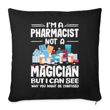 Pharmacien Technicien Pharmaceutique - Housse de coussin décorative 45 x 45 cm - noir - Devant