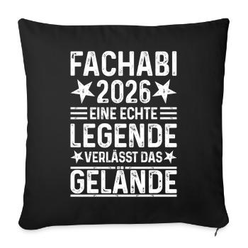 Fachabi 2026 - La véritable légende quitte le site - Housse de coussin décorative 45 x 45 cm - noir - Devant