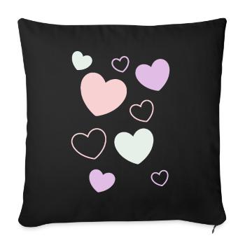 Cadeau pour la fête des mères : Idée de cadeau pour la fête des mères - Housse de coussin décorative 45 x 45 cm - noir - Devant