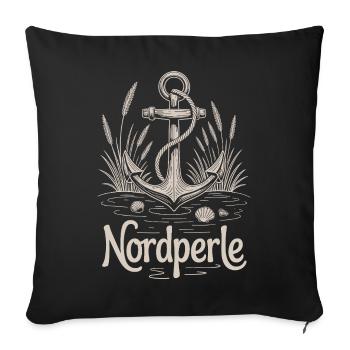 Nordperle Hamburg North Sea Baltic Sea North German Deern - Sofa pillowcase 17,3'' x 17,3'' (45 x 45 cm) - black - Front