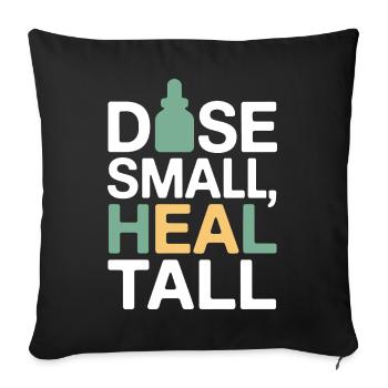Certified Clinical Micro-Dose Specialist Apparel  - Sofa pillowcase 17,3'' x 17,3'' (45 x 45 cm) - black - Front