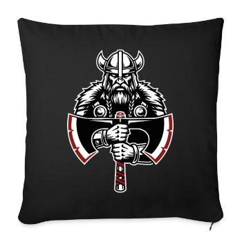 Viking Shield Runes Celtic Knotwork Mascot - Sofa pillowcase 17,3'' x 17,3'' (45 x 45 cm) - black - Front