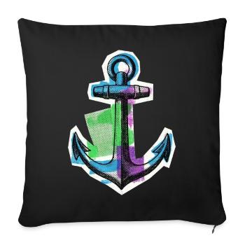 Sailor Seafarer Captain - Sofa pillowcase 17,3'' x 17,3'' (45 x 45 cm) - black - Front