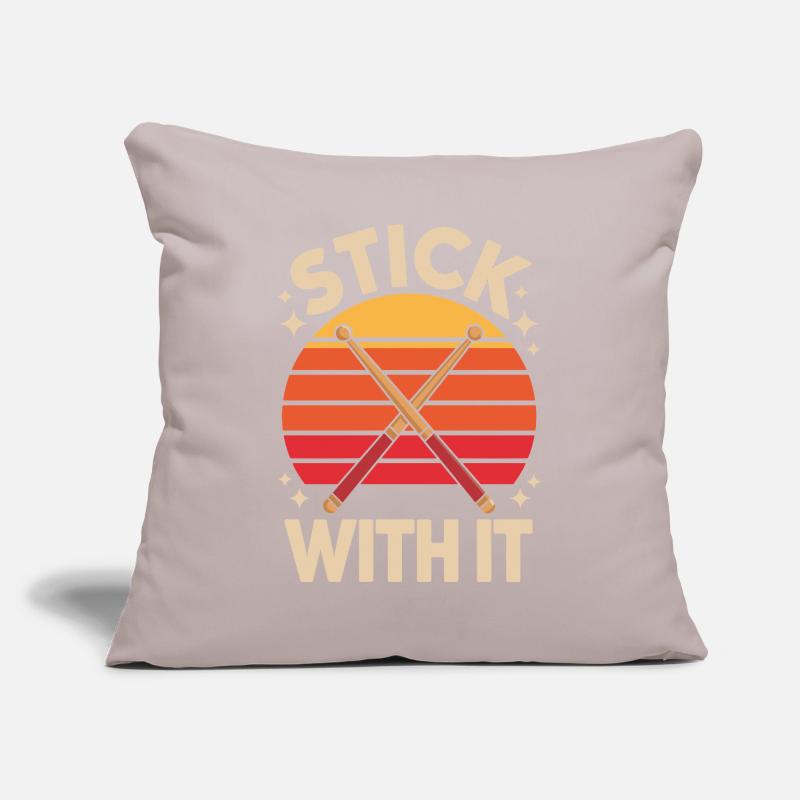 Reste persévérant batteur qui dit rétro Housse de coussin décorative 45 x 45 cm