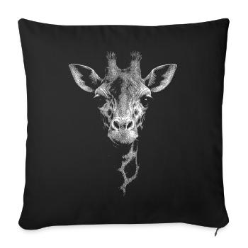 Girafe - Housse de coussin décorative 45 x 45 cm - noir - Devant