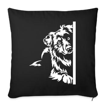 Australian Shepherd "Black Edition" - Sofa pillowcase 17,3'' x 17,3'' (45 x 45 cm) - black - Front