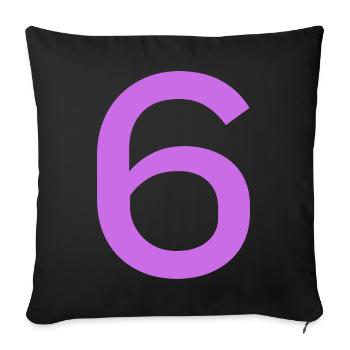 6 - Sofa pillowcase 17,3'' x 17,3'' (45 x 45 cm) - black - Front