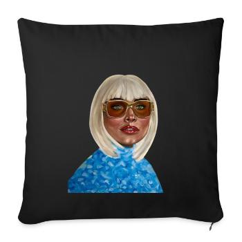 Von der Königin zur Prinzessin - Sofakissenbezug 45 x 45 cm - Schwarz - Vorne
