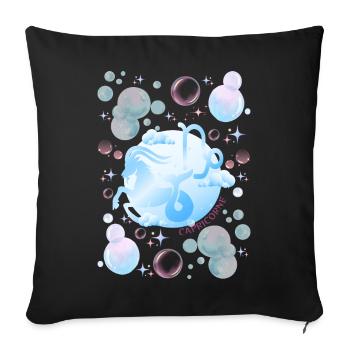 Steinbock-Frau – Astrologiegeschenk - Sofakissenbezug 45 x 45 cm - Schwarz - Vorne