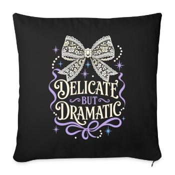 Delicate But Dramatic Bow - Sofa pillowcase 17,3'' x 17,3'' (45 x 45 cm) - black - Front