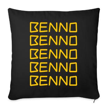 Benno - Sofa pillowcase 17,3'' x 17,3'' (45 x 45 cm) - black - Front