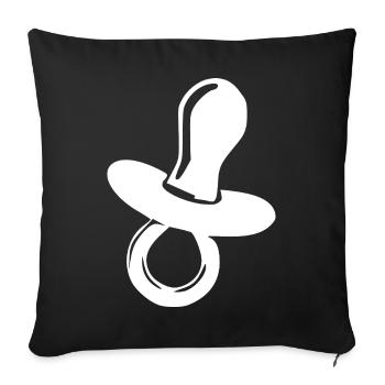 Baby Birth Gift - Sofa pillowcase 17,3'' x 17,3'' (45 x 45 cm) - black - Front