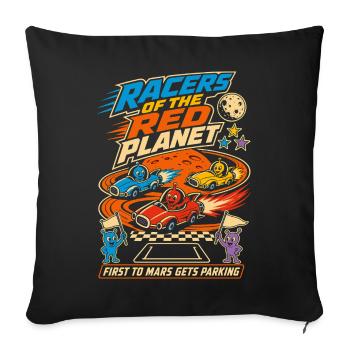 Mars Racing Alien Racer - Housse de coussin décorative 45 x 45 cm - noir - Devant