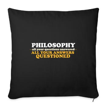 Philosophie Lehrer Poesie Wissenschaft Lesen Buch - Sofakissenbezug 45 x 45 cm - Schwarz - Vorne