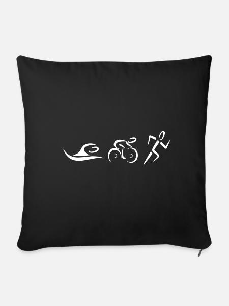 Triathlon - Sofakissenbezug 45 x 45 cm - Schwarz