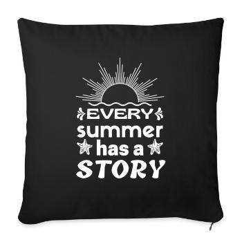 Every Summer Has A Story - Sofa pillowcase 17,3'' x 17,3'' (45 x 45 cm) - black - Front