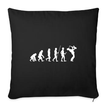 Jazz Musician Evolution Saxophone Gift Music - Sofa pillowcase 17,3'' x 17,3'' (45 x 45 cm) - black - Front