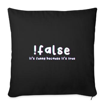 False It's funny because it's a real - Sofa pillowcase 17,3'' x 17,3'' (45 x 45 cm) - black - Front