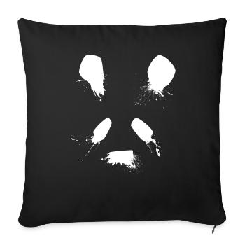 Panda - Panda bear - Housse de coussin décorative 45 x 45 cm - noir - Devant