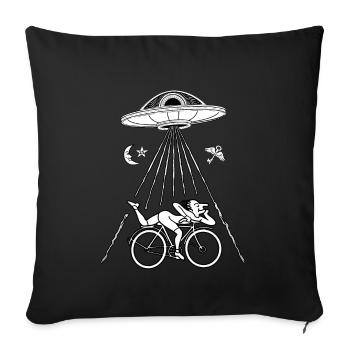 Albert Hofmann abducted by an Alien DMT - Sofa pillowcase 17,3'' x 17,3'' (45 x 45 cm) - black - Front