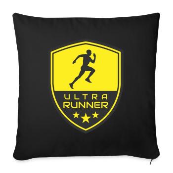 ULTRA RUNNER LOGO - Sofa pillowcase 17,3'' x 17,3'' (45 x 45 cm) - black - Front