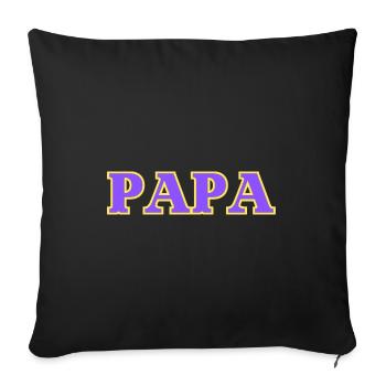 dad - Sofa pillowcase 17,3'' x 17,3'' (45 x 45 cm) - black - Front
