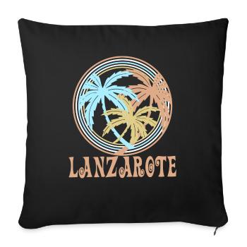 Lanzarote - Housse de coussin décorative 45 x 45 cm - noir - Devant