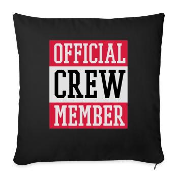 Official Crew Member - Sofa pillowcase 17,3'' x 17,3'' (45 x 45 cm) - black - Front