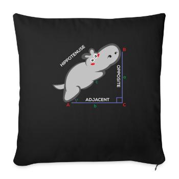 Hippotenuse Lustiges Mathemathik Lehrer Geschenk - Sofakissenbezug 45 x 45 cm - Schwarz - Vorne