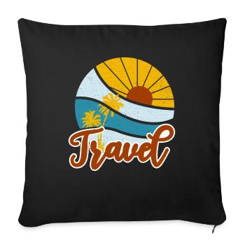 Reise - Sofakissenbezug 45 x 45 cm - Schwarz - Vorne