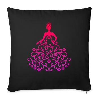 Miss Quince Kleid Rock Hochzeit Symbol Braut - Sofakissenbezug 45 x 45 cm - Schwarz - Vorne