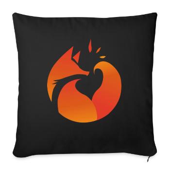 Fox Fox - Sofakissenbezug 45 x 45 cm - Schwarz - Vorne