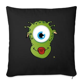 bébé martien - Housse de coussin décorative 45 x 45 cm - noir - Devant