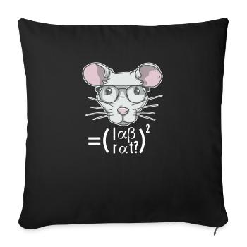 Lab Rat Science Scientist Technicien de laboratoire - Housse de coussin décorative 45 x 45 cm - noir - Devant