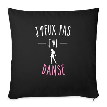 J'PEUX PAS J'AI DANSE - Housse de coussin décorative 45 x 45 cm - noir - Devant