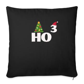 HO HO HO Christmas Ho à la puissance 3 - Housse de coussin décorative 45 x 45 cm - noir - Devant