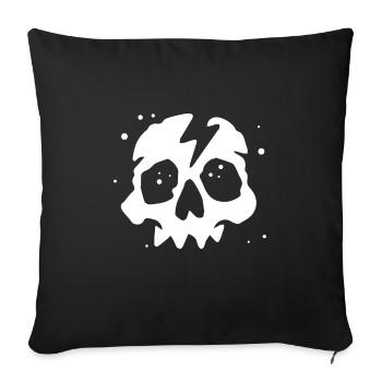 Lightning Skull - Sofa pillowcase 17,3'' x 17,3'' (45 x 45 cm) - black - Front