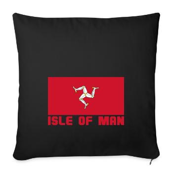 Isle Of Man - Sofa pillowcase 17,3'' x 17,3'' (45 x 45 cm) - black - Front