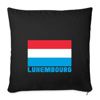 Luxemburg - Sofakissenbezug 45 x 45 cm - Schwarz - Vorne